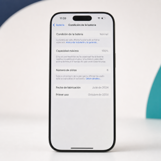 iPhone 16 Pro 128 GB con batería al 100%